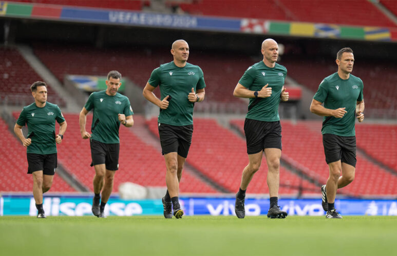 Referee training session spain v germany: quarter final uefa euro 2024